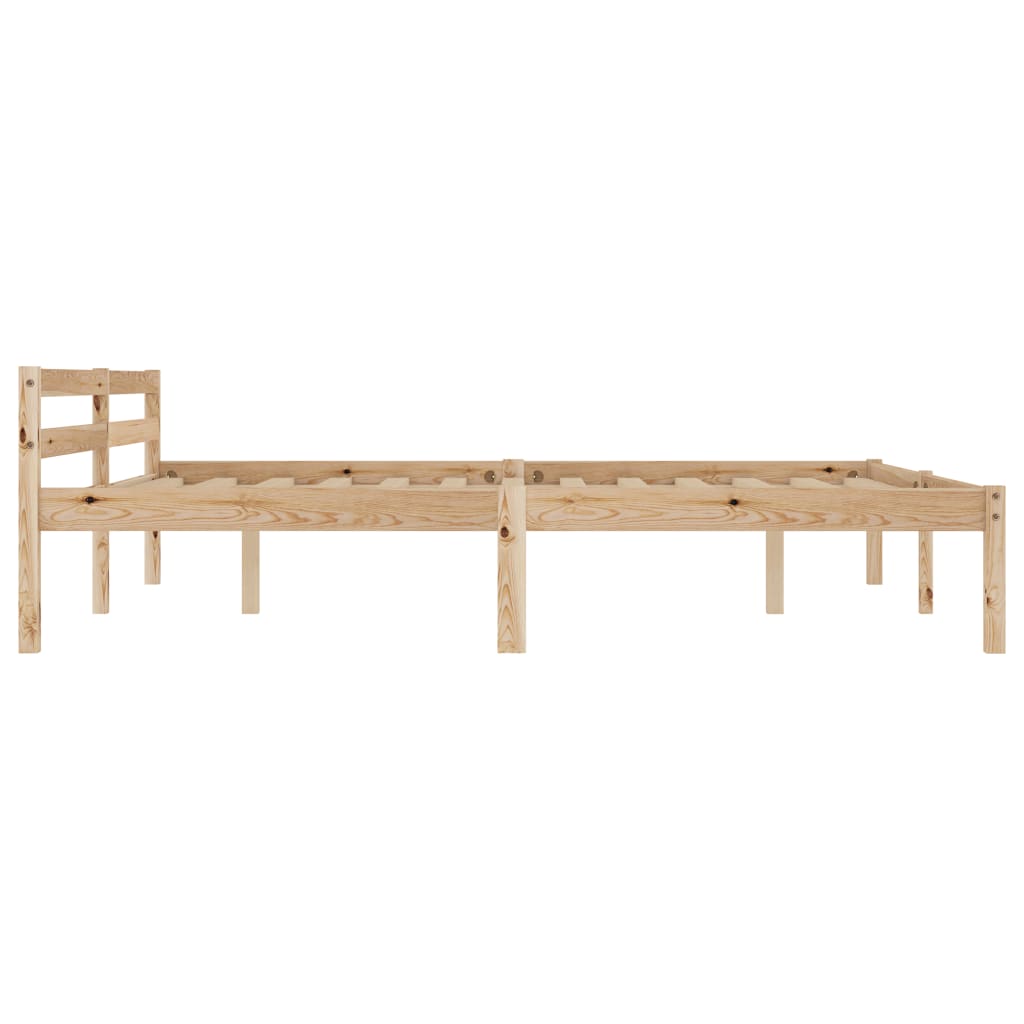 vidaXL Bed Frame without Mattress Solid Pine Wood 180x200 cm Super King