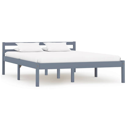 vidaXL Bed Frame | Grey | Solid pine wood | 120 x 200 cm | Durable | Bed Frame