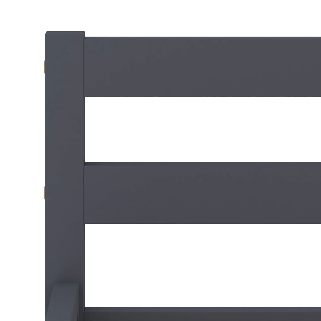 vidaXL Bed Frame | Grey | Solid pine wood | 140x200 cm | Durable | Bed Frame