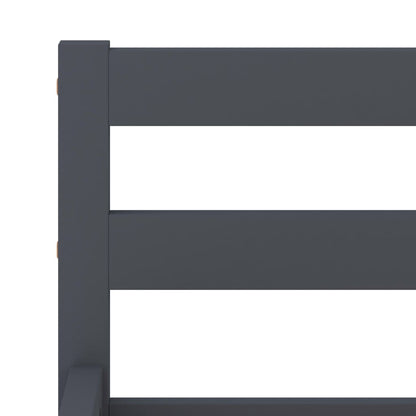 vidaXL Bed Frame | Grey | Solid Pine Wood, Plywood | Super King |  Durable
