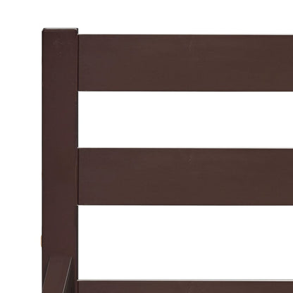 vidaXL Bed Frame | Dark brown | Solid pine wood | Double | Durable | Bed Frame