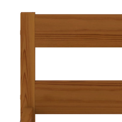 vidaXL Bed Frame without Mattress Honey Brown Solid Pine Wood 90x200 cm