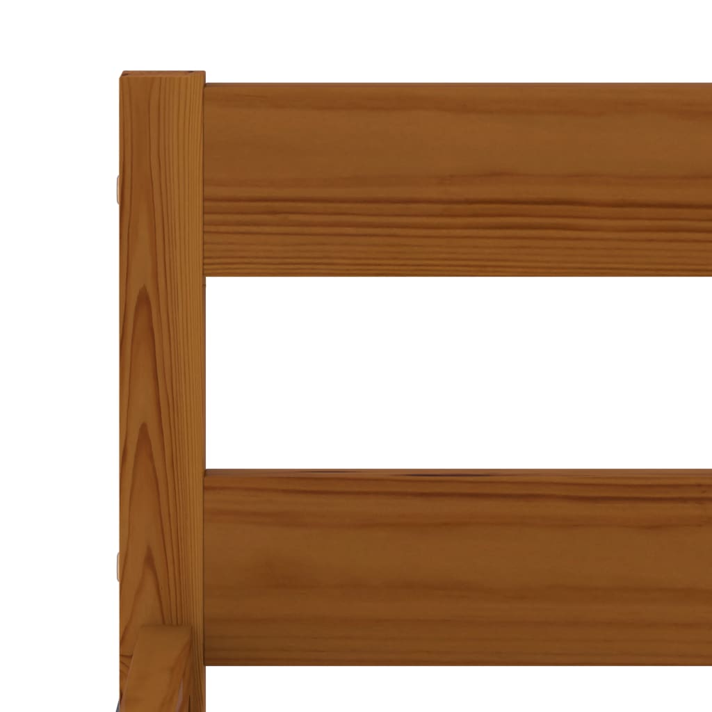 vidaXL Bed Frame | Honey Brown | Solid pine wood, Plywood | Single | Durable