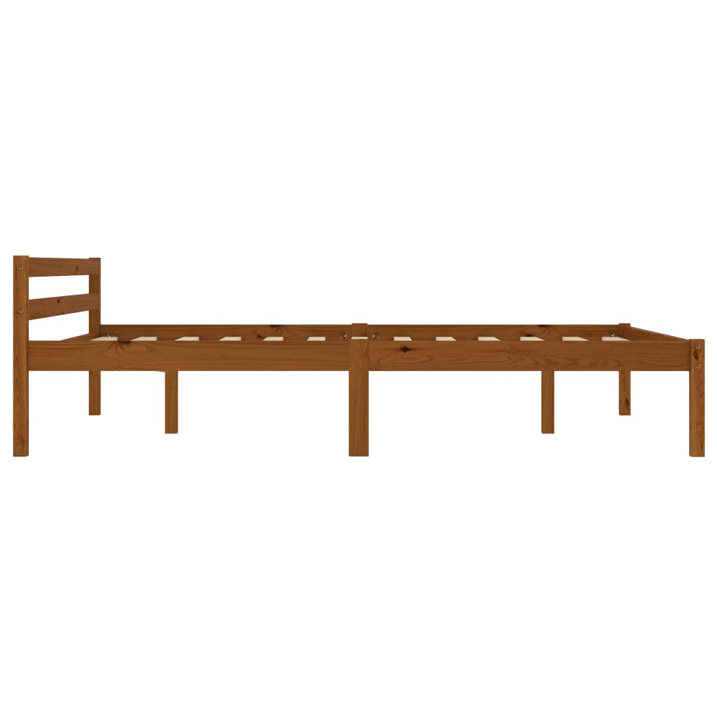 vidaXL Bed Frame without Mattress Honey Brown Solid Pine Wood 120x200cm