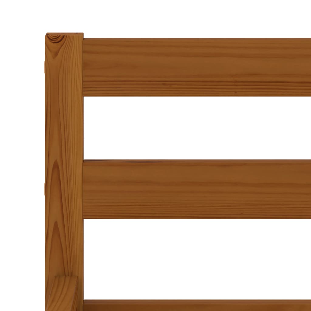 vidaXL Bed Frame without Mattress Honey Brown Solid Pine Wood 120x200cm