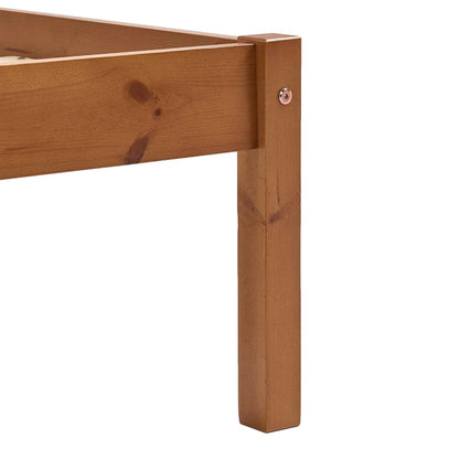 vidaXL Bed Frame without Mattress Honey Brown Solid Pine Wood 120x200cm