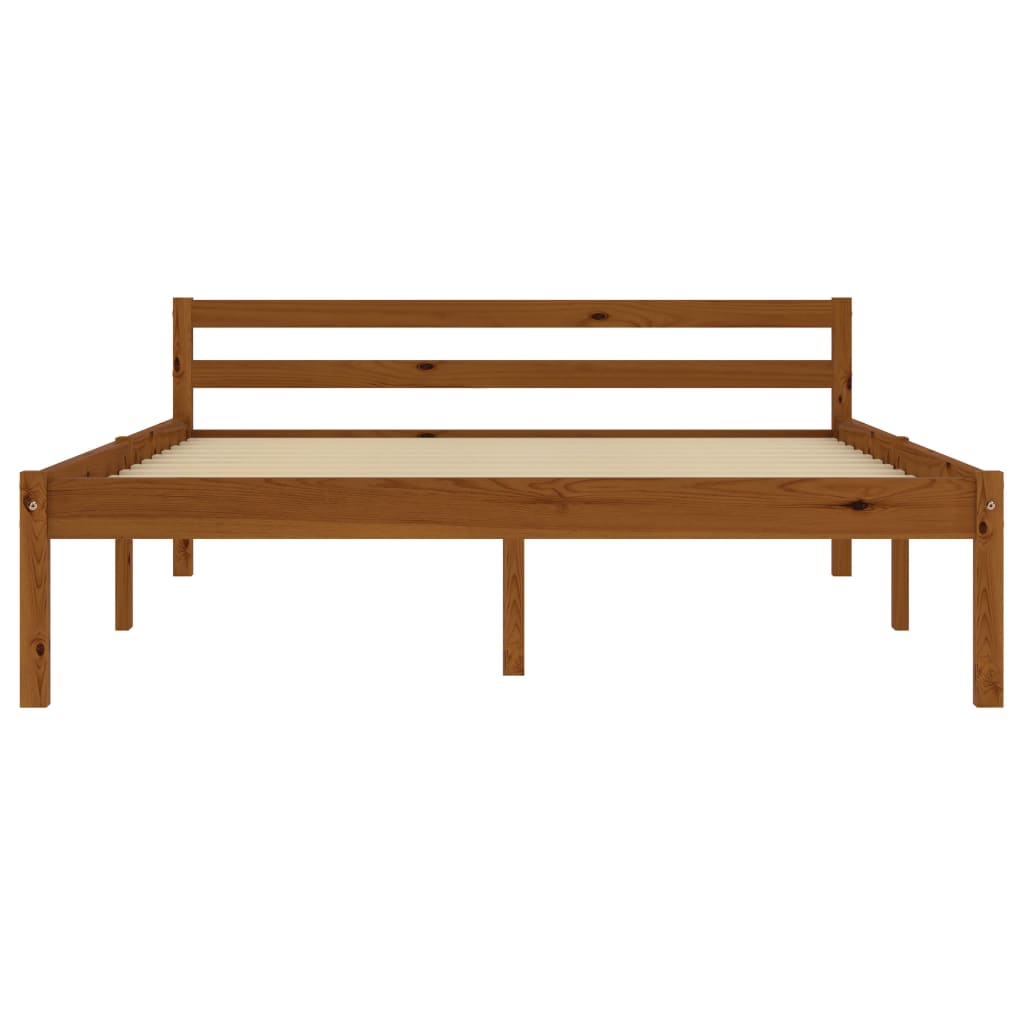 vidaXL Bed Frame without Mattress Honey Brown Solid Pine Wood 140x200cm