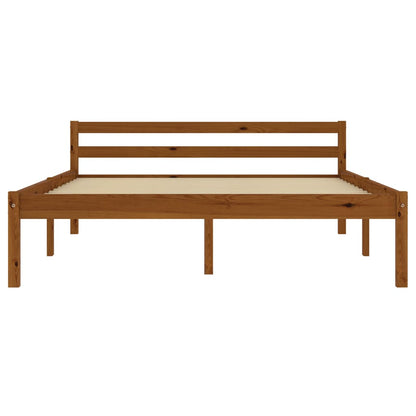 vidaXL Bed Frame without Mattress Honey Brown Solid Pine Wood 140x200cm