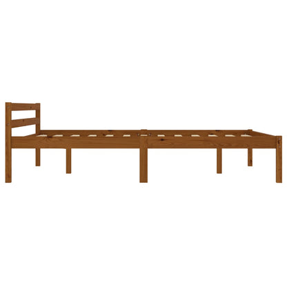 vidaXL Bed Frame without Mattress Honey Brown Solid Pine Wood 140x200cm