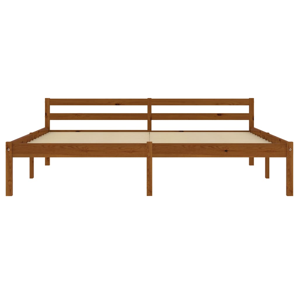 vidaXL Bed Frame | Honey Brown | Solid Pine Wood | Double | Durable | Bed Frame