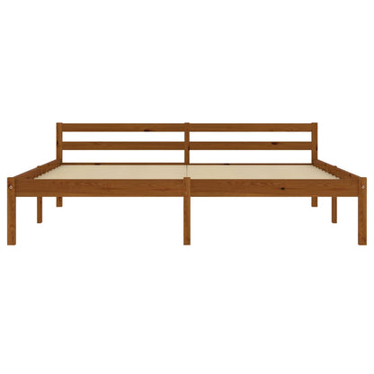 vidaXL Bed Frame | Honey Brown | Solid Pine Wood | Double | Durable | Bed Frame