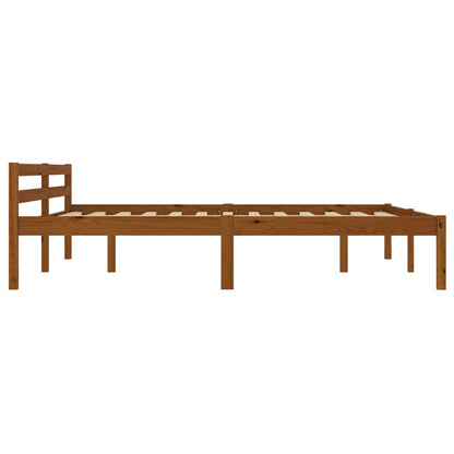 vidaXL Bed Frame | Honey Brown | Solid Pine Wood | Double | Durable | Bed Frame