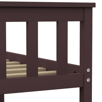 vidaXL Bed Frame | Dark brown | Solid Pinewood, Plywood | Double | Durable