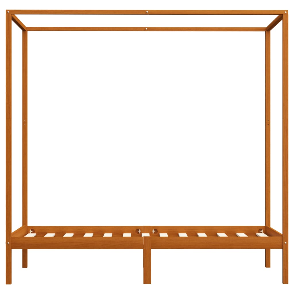 vidaXL Bed Frame | Honey brown | Solid pine wood | Single | Bed Frame