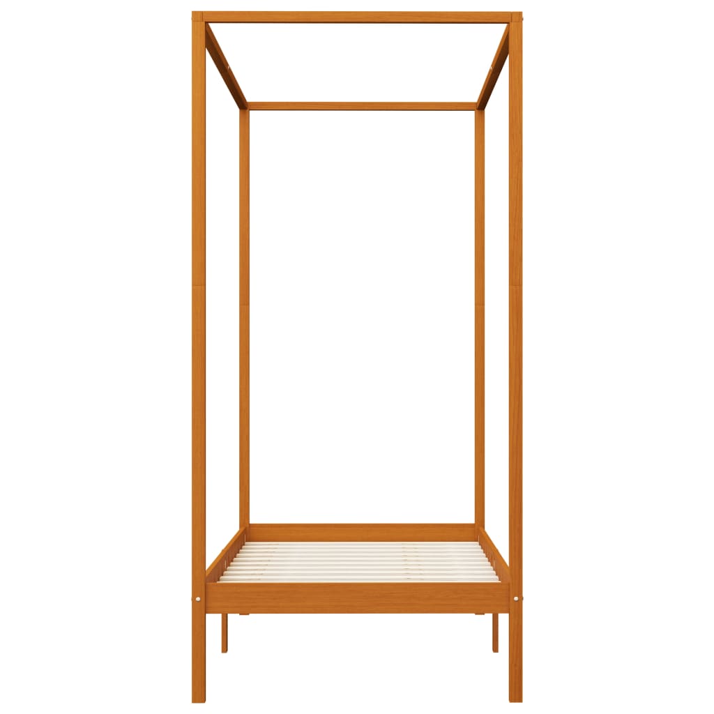 vidaXL Bed Frame | Honey brown | Solid pine wood | Single | Bed Frame