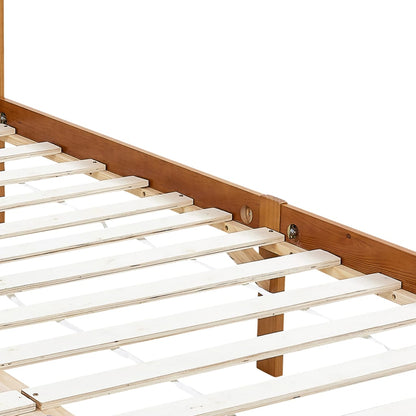vidaXL Bed Frame | Honey brown | Solid pine wood | Single | Bed Frame