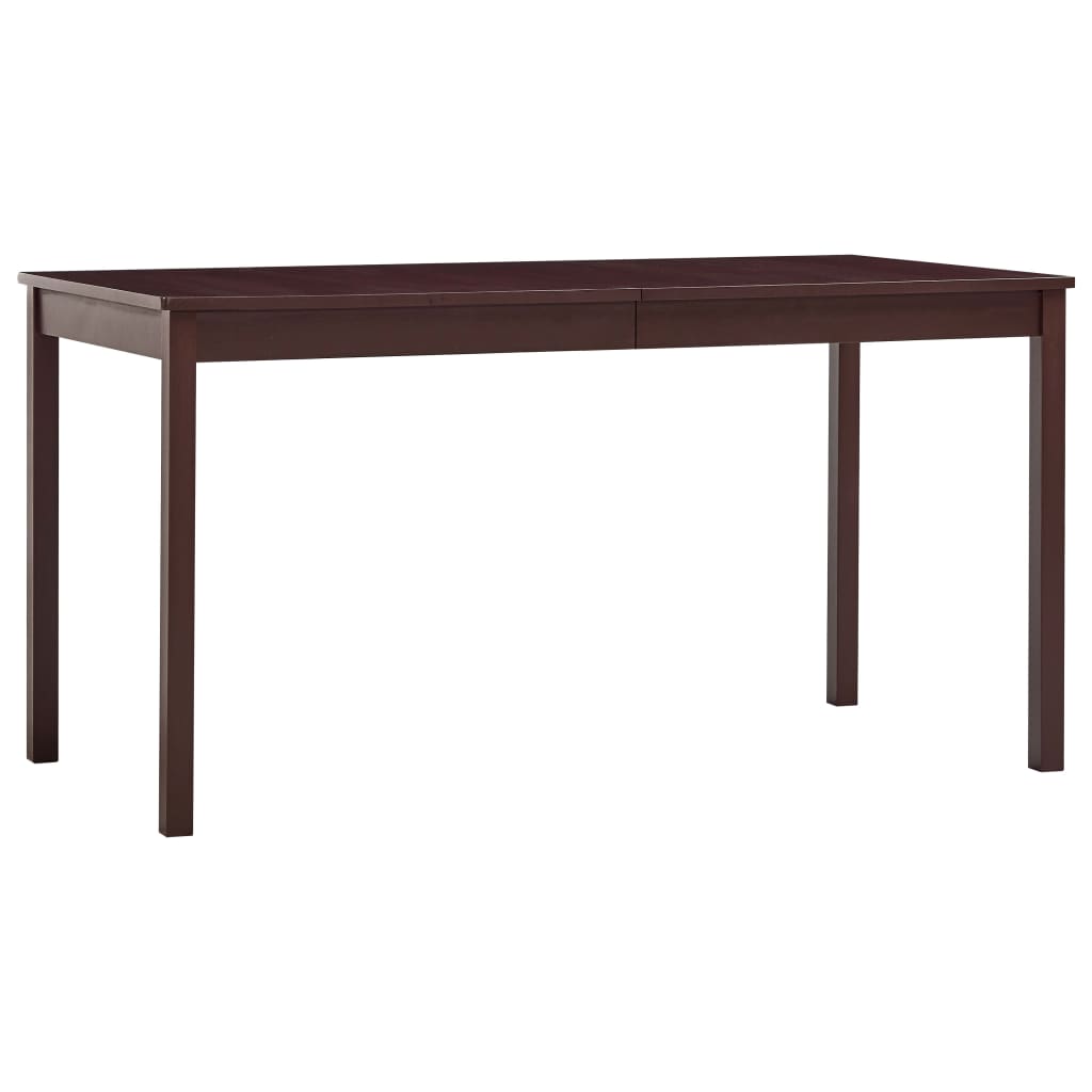 vidaXL Dining Table Dark Brown 140x70x73 cm Pinewood