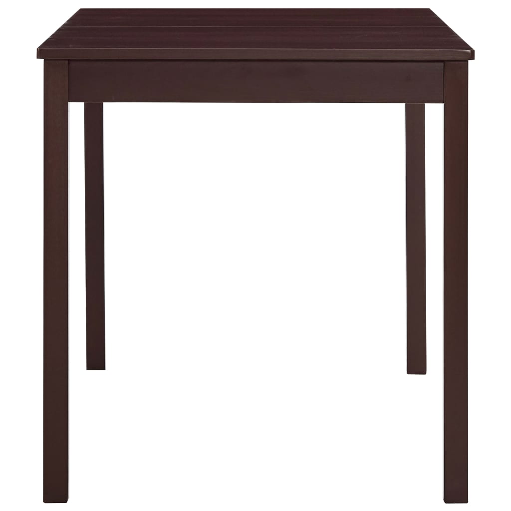 vidaXL Dining Table Dark Brown 140x70x73 cm Pinewood