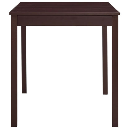 vidaXL Dining Table Dark Brown 140x70x73 cm Pinewood