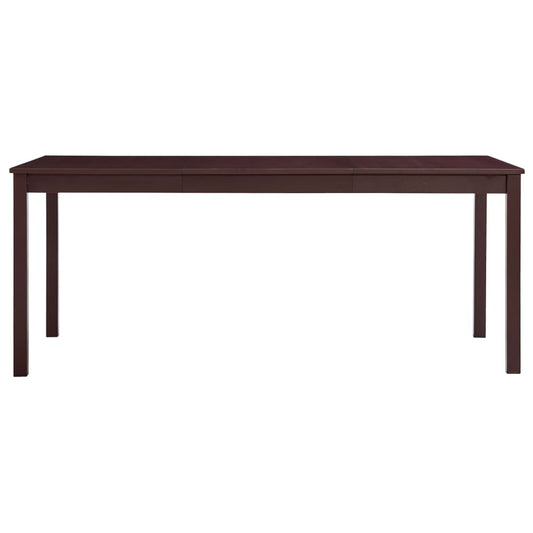vidaXL Dining Table Dark Brown 180x90x73 cm Pinewood