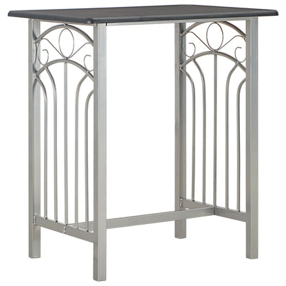 vidaXL 3 Piece Bar Set Wood and Steel Black