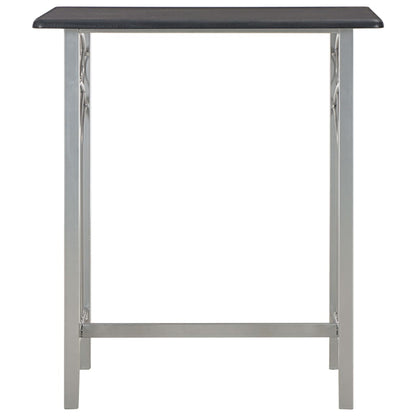 vidaXL 3 Piece Bar Set Wood and Steel Black