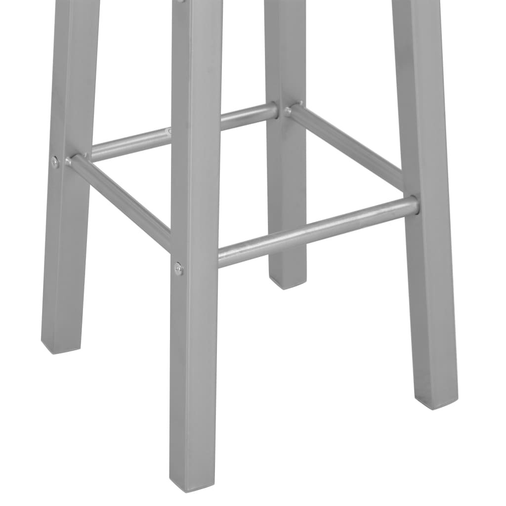vidaXL 3 Piece Bar Set Wood and Steel Black