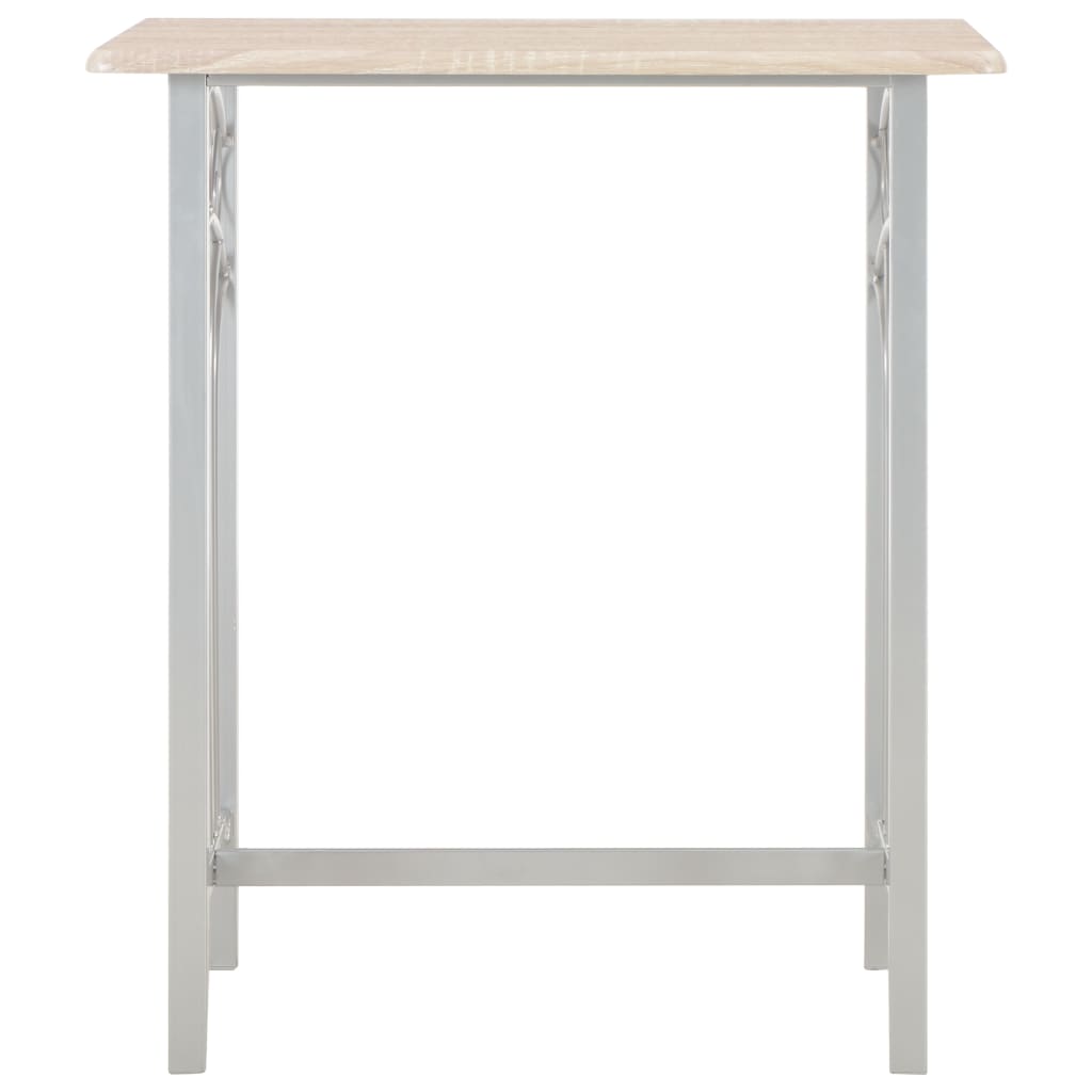 vidaXL 3 Piece Bar Set Wood and Steel