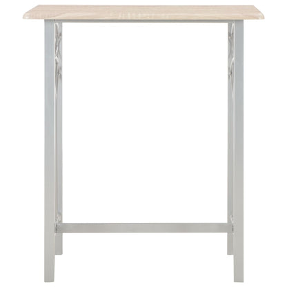 vidaXL 3 Piece Bar Set Wood and Steel