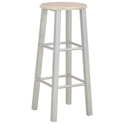 vidaXL 3 Piece Bar Set Wood and Steel