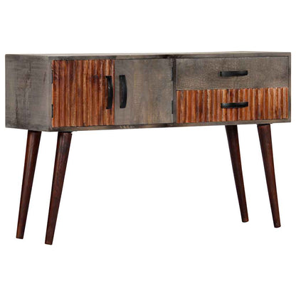282742 vidaXL Console Table Grey 120x35x75 cm Solid Rough Mango Wood