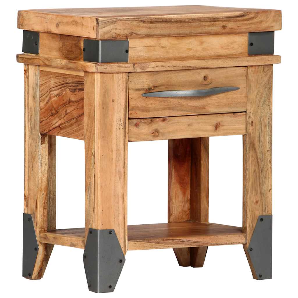 282749 vidaXL Bedside Cabinet 40x30x51 cm Solid Acacia Wood