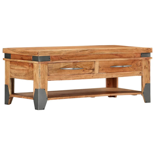 vidaXL Coffee Table 110x52x45 cm Solid Acacia Wood