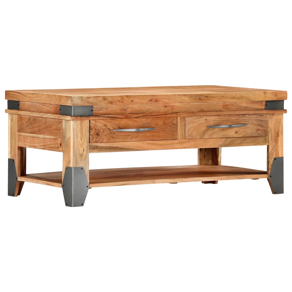 282751 vidaXL Coffee Table 110x52x45 cm Solid Acacia Wood