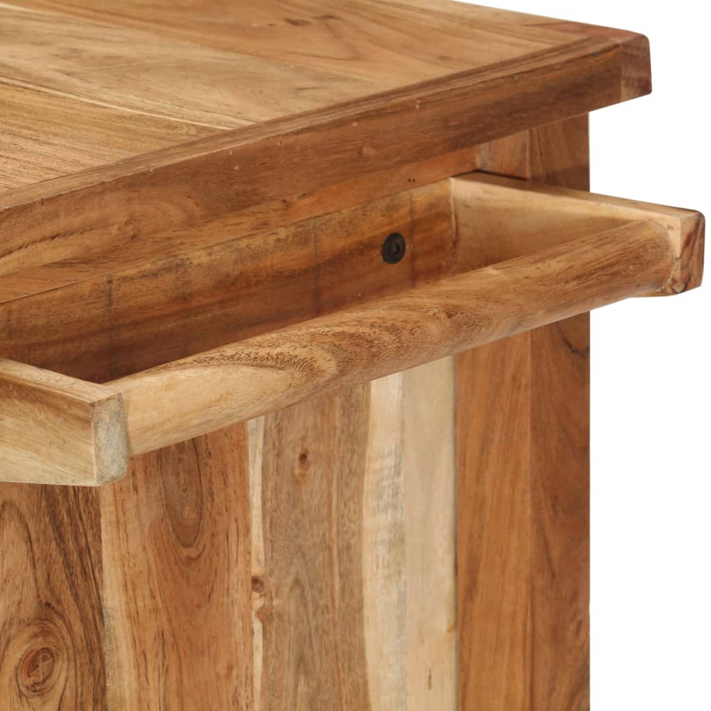 vidaXL Kitchen Trolley 80x45x91 cm Solid Acacia Wood