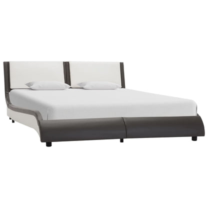 vidaXL Bed Frame with LED without Mattress Grey and White 120x190 cm