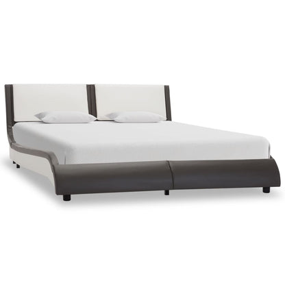 vidaXL Bed Frame with LED without Mattress Grey and White 120x190 cm