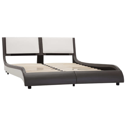 vidaXL Bed Frame with LED without Mattress Grey and White 120x190 cm