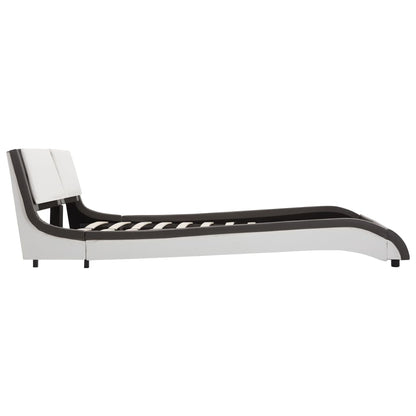 vidaXL Bed Frame with LED without Mattress Grey and White 120x190 cm