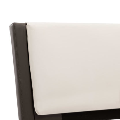 vidaXL Bed Frame with LED without Mattress Grey and White 120x190 cm