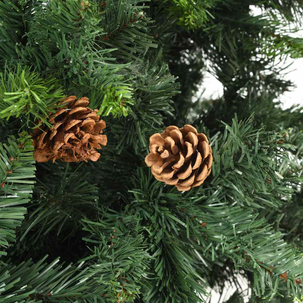 284314 vidaXL Artificial Christmas Tree with Pine Cones Green 150 cm