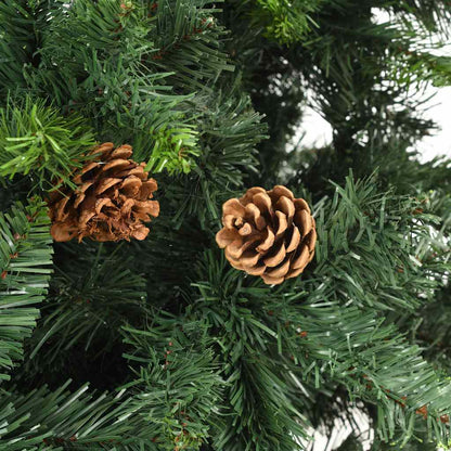 284314 vidaXL Artificial Christmas Tree with Pine Cones Green 150 cm