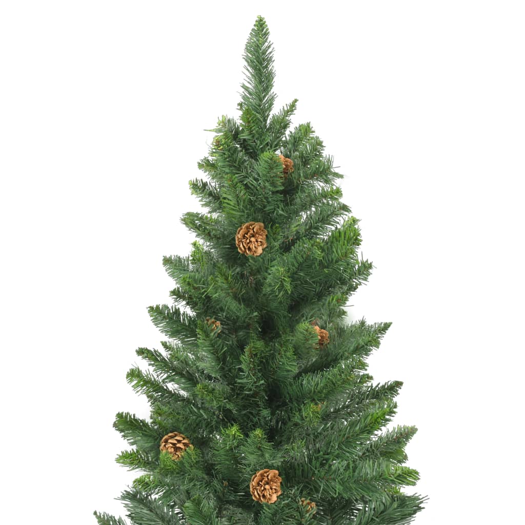 vidaXL Artificial Christmas Tree with Pine Cones Green 180 cm