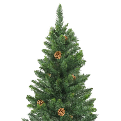 vidaXL Artificial Christmas Tree with Pine Cones Green 180 cm