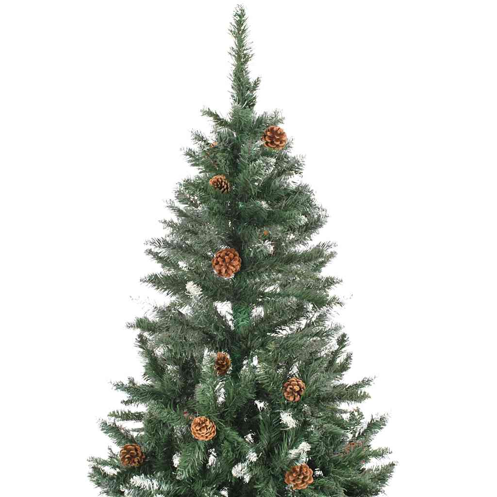 284317 vidaXL Artificial Christmas Tree with Pine Cones and White Glitter 150 cm