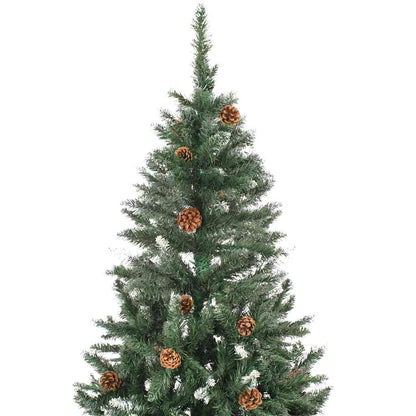 284317 vidaXL Artificial Christmas Tree with Pine Cones and White Glitter 150 cm