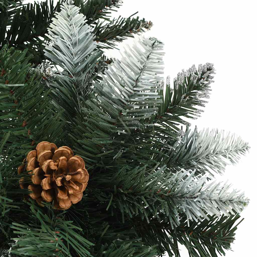 284317 vidaXL Artificial Christmas Tree with Pine Cones and White Glitter 150 cm