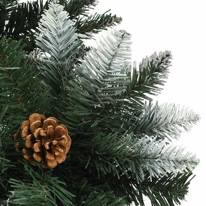 284317 vidaXL Artificial Christmas Tree with Pine Cones and White Glitter 150 cm