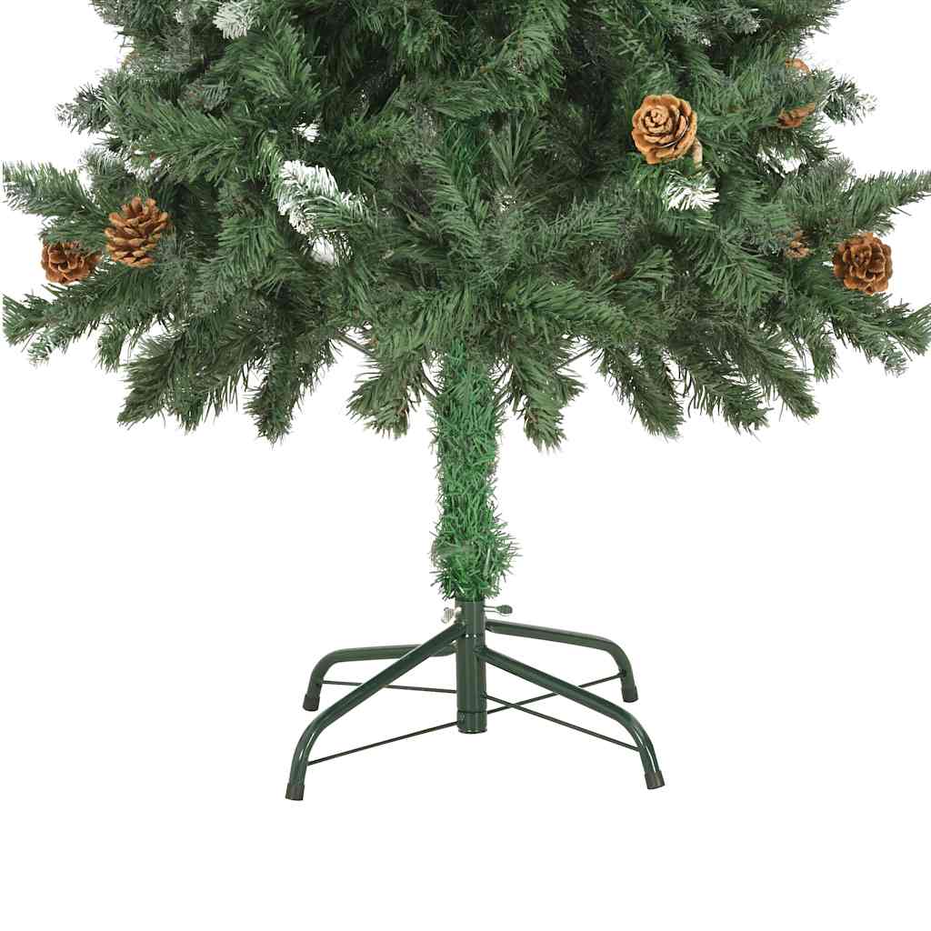 284317 vidaXL Artificial Christmas Tree with Pine Cones and White Glitter 150 cm