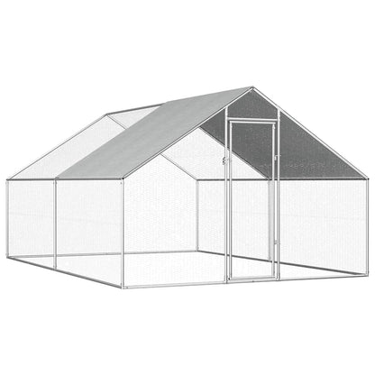 vidaXL Outdoor Chicken Cage 2.75x4x1.92 m Galvanised Steel